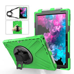 Custodia protettiva antiurto in silicone colorato + PC con supporto, cinturino da polso e slot per penna, For Microsoft Surface Pro 4 / 5, For Microsoft Surface Pro 6 / 7