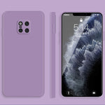 Custodia protettiva a copertura totale antigoccia in silicone liquido imitazione tinta unita, For Huawei Mate 20, For Huawei Mate 20 Pro