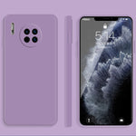 Custodia protettiva a copertura totale antigoccia in silicone liquido imitazione tinta unita, For Huawei Mate 30, For Huawei Mate 30 Pro