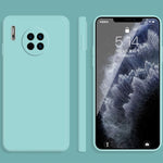 Custodia protettiva a copertura totale antigoccia in silicone liquido imitazione tinta unita, For Huawei Mate 30, For Huawei Mate 30 Pro