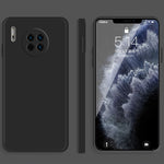 Custodia protettiva a copertura totale antigoccia in silicone liquido imitazione tinta unita, For Huawei Mate 30, For Huawei Mate 30 Pro