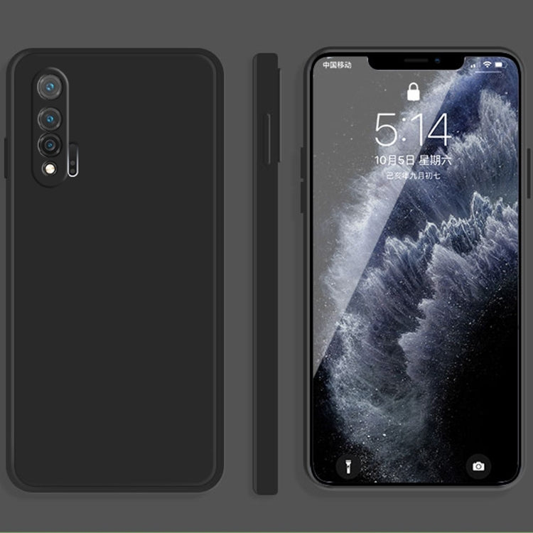 Custodia protettiva a copertura totale antigoccia in silicone liquido imitazione tinta unita, For Huawei nova 6 4G, For Huawei nova 6 5G