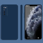 Custodia protettiva a copertura totale antigoccia in silicone liquido imitazione tinta unita, For Huawei nova 6 SE / 7i, For Huawei nova 7 5G