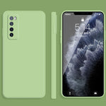 Custodia protettiva a copertura totale antigoccia in silicone liquido imitazione tinta unita, For Huawei nova 6 SE / 7i, For Huawei nova 7 5G