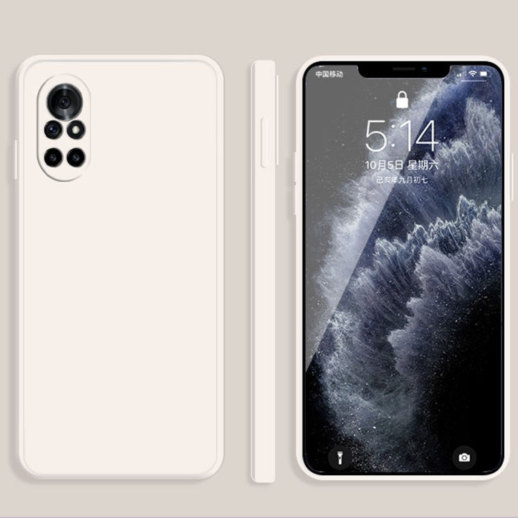 Custodia protettiva a copertura totale antigoccia in silicone liquido imitazione tinta unita, For Huawei nova 8 5G, For Huawei nova 8 Pro 5G