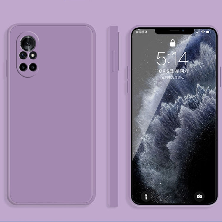 Custodia protettiva a copertura totale antigoccia in silicone liquido imitazione tinta unita, For Huawei nova 8 5G, For Huawei nova 8 Pro 5G