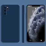 Custodia protettiva a copertura totale antigoccia in silicone liquido imitazione tinta unita, For Huawei P30 Pro, For Huawei P40