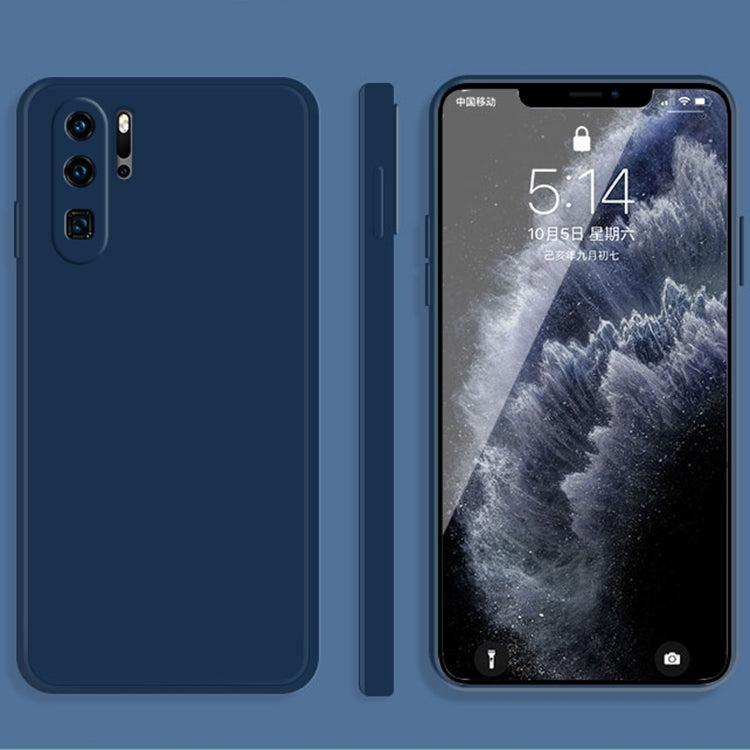 Custodia protettiva a copertura totale antigoccia in silicone liquido imitazione tinta unita, For Huawei P30 Pro, For Huawei P40