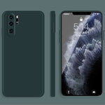 Custodia protettiva a copertura totale antigoccia in silicone liquido imitazione tinta unita, For Huawei P30 Pro, For Huawei P40