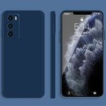 Custodia protettiva a copertura totale antigoccia in silicone liquido imitazione tinta unita, For Huawei P30 Pro, For Huawei P40