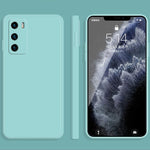 Custodia protettiva a copertura totale antigoccia in silicone liquido imitazione tinta unita, For Huawei P30 Pro, For Huawei P40