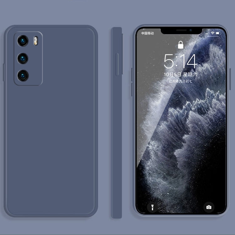 Custodia protettiva a copertura totale antigoccia in silicone liquido imitazione tinta unita, For Huawei P30 Pro, For Huawei P40