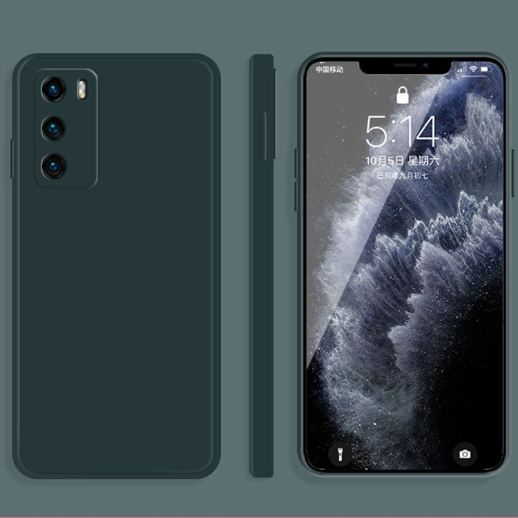 Custodia protettiva a copertura totale antigoccia in silicone liquido imitazione tinta unita, For Huawei P30 Pro, For Huawei P40