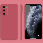Custodia protettiva a copertura totale antigoccia in silicone liquido imitazione tinta unita, For Huawei P30 Pro, For Huawei P40