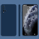 Custodia protettiva a copertura totale antigoccia in silicone liquido imitazione tinta unita, For Huawei nova 5i Pro / 5z, For Huawei nova 5 Pro