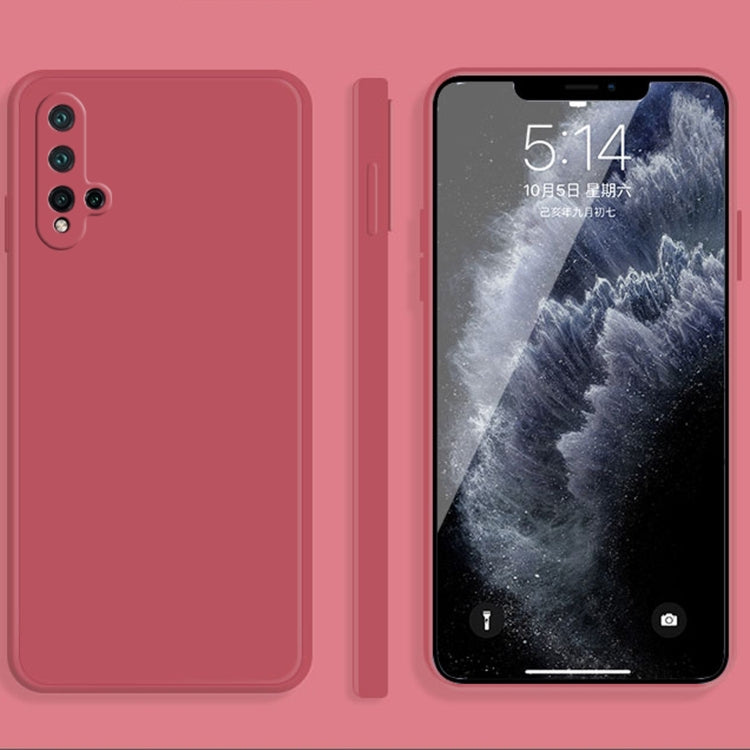 Custodia protettiva a copertura totale antigoccia in silicone liquido imitazione tinta unita, For Huawei nova 5i Pro / 5z, For Huawei nova 5 Pro