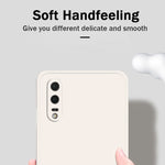 Custodia protettiva a copertura totale antigoccia in silicone liquido imitazione tinta unita, For Huawei P20, For Huawei P20 Pro
