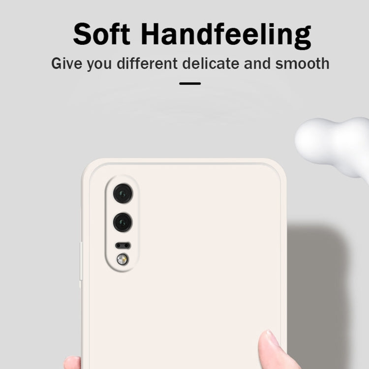 Custodia protettiva a copertura totale antigoccia in silicone liquido imitazione tinta unita, For Huawei P20, For Huawei P20 Pro
