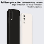 Custodia protettiva a copertura totale antigoccia in silicone liquido imitazione tinta unita, For Huawei P20, For Huawei P20 Pro