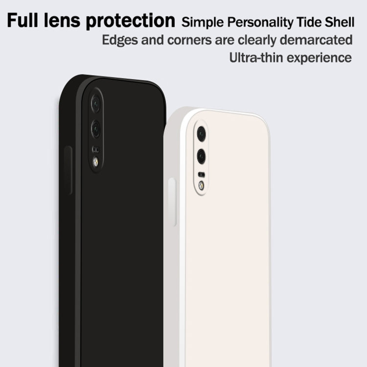 Custodia protettiva a copertura totale antigoccia in silicone liquido imitazione tinta unita, For Huawei P20, For Huawei P20 Pro