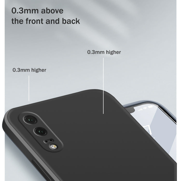 Custodia protettiva a copertura totale antigoccia in silicone liquido imitazione tinta unita, For Huawei P20, For Huawei P20 Pro