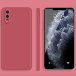 Custodia protettiva a copertura totale antigoccia in silicone liquido imitazione tinta unita, For Huawei P20, For Huawei P20 Pro