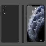Custodia protettiva a copertura totale antigoccia in silicone liquido imitazione tinta unita, For Huawei P20, For Huawei P20 Pro