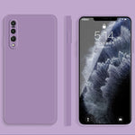 Custodia protettiva a copertura totale antigoccia in silicone liquido imitazione tinta unita, For Huawei P20, For Huawei P20 Pro