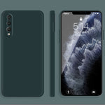 Custodia protettiva a copertura totale antigoccia in silicone liquido imitazione tinta unita, For Huawei P20, For Huawei P20 Pro
