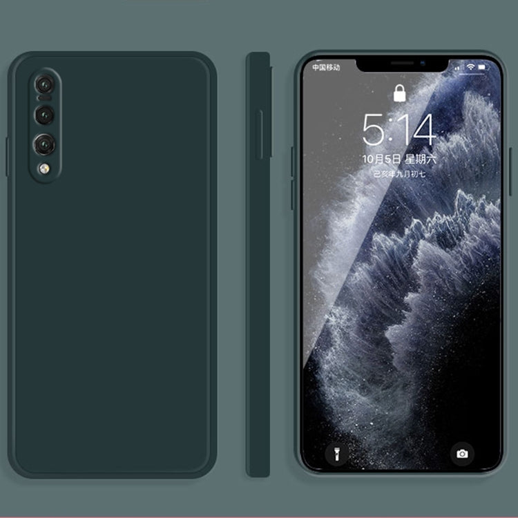 Custodia protettiva a copertura totale antigoccia in silicone liquido imitazione tinta unita, For Huawei P20, For Huawei P20 Pro