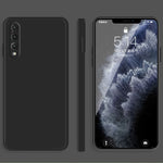 Custodia protettiva a copertura totale antigoccia in silicone liquido imitazione tinta unita, For Huawei P20, For Huawei P20 Pro