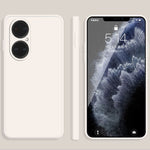 Custodia protettiva a copertura totale antigoccia in silicone liquido imitazione tinta unita, For Huawei P50, For Huawei P50 Pro