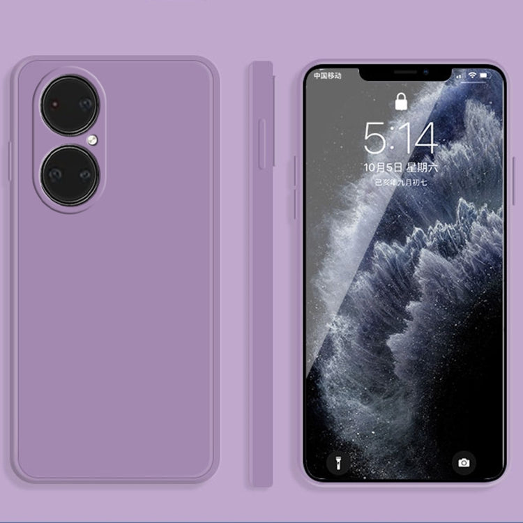 Custodia protettiva a copertura totale antigoccia in silicone liquido imitazione tinta unita, For Huawei P50, For Huawei P50 Pro