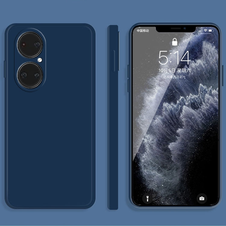 Custodia protettiva a copertura totale antigoccia in silicone liquido imitazione tinta unita, For Huawei P50, For Huawei P50 Pro