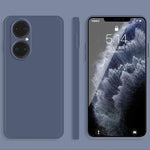 Custodia protettiva a copertura totale antigoccia in silicone liquido imitazione tinta unita, For Huawei P50, For Huawei P50 Pro