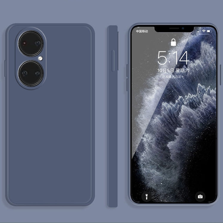 Custodia protettiva a copertura totale antigoccia in silicone liquido imitazione tinta unita, For Huawei P50, For Huawei P50 Pro