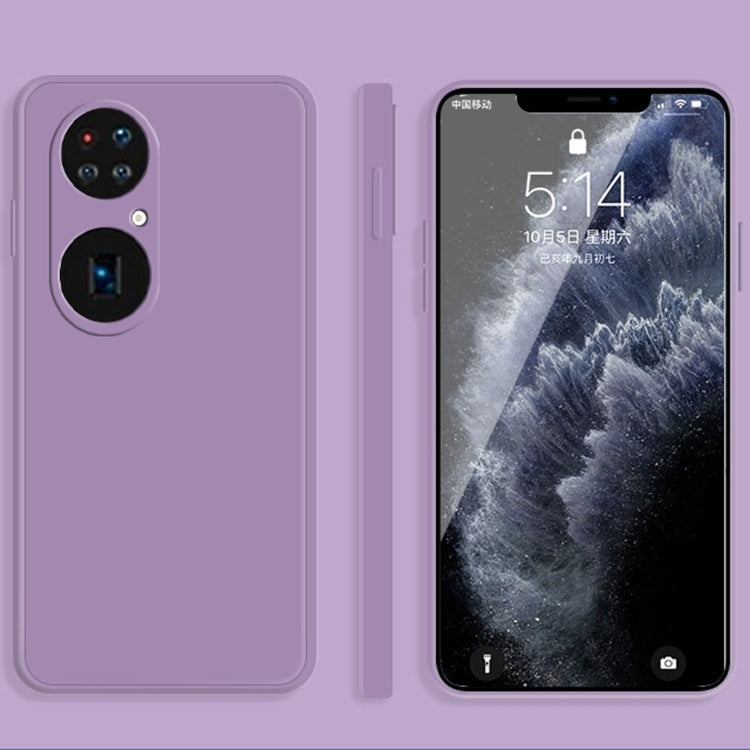 Custodia protettiva a copertura totale antigoccia in silicone liquido imitazione tinta unita, For Huawei P50, For Huawei P50 Pro