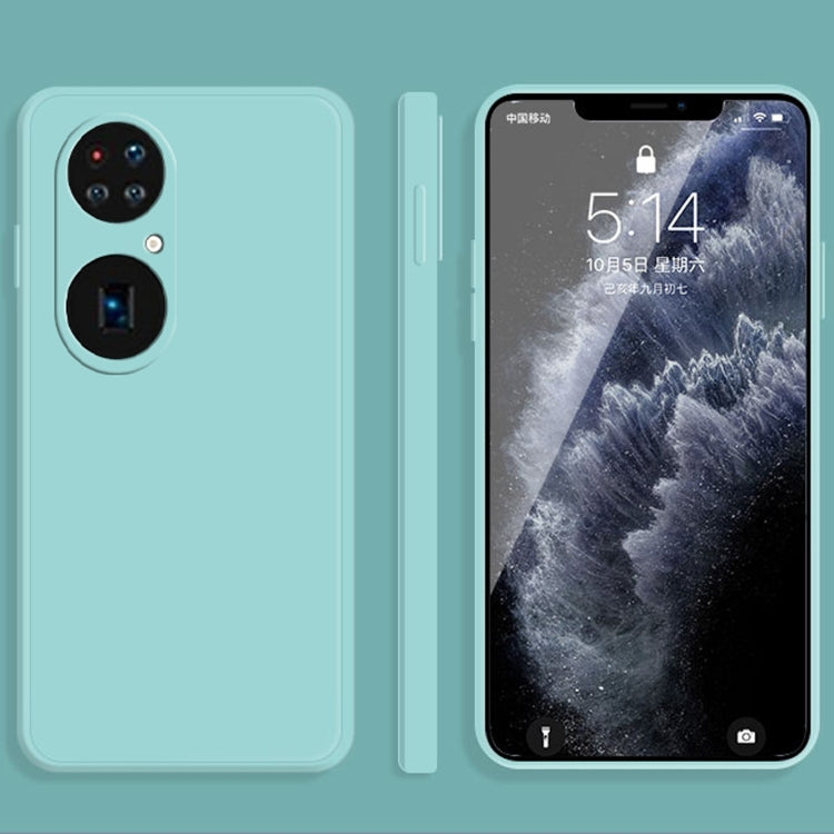Custodia protettiva a copertura totale antigoccia in silicone liquido imitazione tinta unita, For Huawei P50, For Huawei P50 Pro