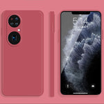 Custodia protettiva a copertura totale antigoccia in silicone liquido imitazione tinta unita, For Huawei P50, For Huawei P50 Pro