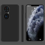 Custodia protettiva a copertura totale antigoccia in silicone liquido imitazione tinta unita, For Huawei P50, For Huawei P50 Pro