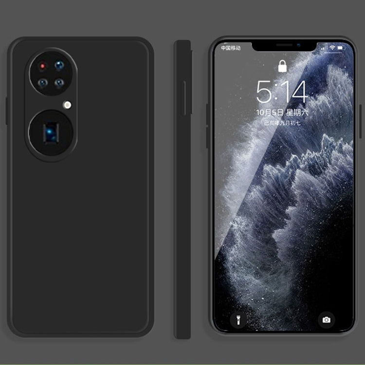 Custodia protettiva a copertura totale antigoccia in silicone liquido imitazione tinta unita, For Huawei P50, For Huawei P50 Pro