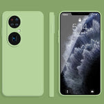 Custodia protettiva a copertura totale antigoccia in silicone liquido imitazione tinta unita, For Huawei P50, For Huawei P50 Pro