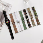Cinturino di ricambio per cinturino in tela a tre linee, For Apple Watch Series 7  41mm / & 6 & SE & 5 & 4 40mm, For Apple Watch Series  7  45mm / & 6 & SE & 5 & 4 44mm