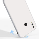 Custodia protettiva a copertura totale antigoccia in silicone liquido imitazione tinta unita, For Huawei Enjoy 9 Plus, For Huawei Enjoy 10e