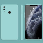 Custodia protettiva a copertura totale antigoccia in silicone liquido imitazione tinta unita, For Huawei Enjoy 9 Plus, For Huawei Enjoy 10e