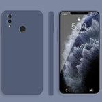Custodia protettiva a copertura totale antigoccia in silicone liquido imitazione tinta unita, For Huawei Enjoy 9 Plus, For Huawei Enjoy 10e