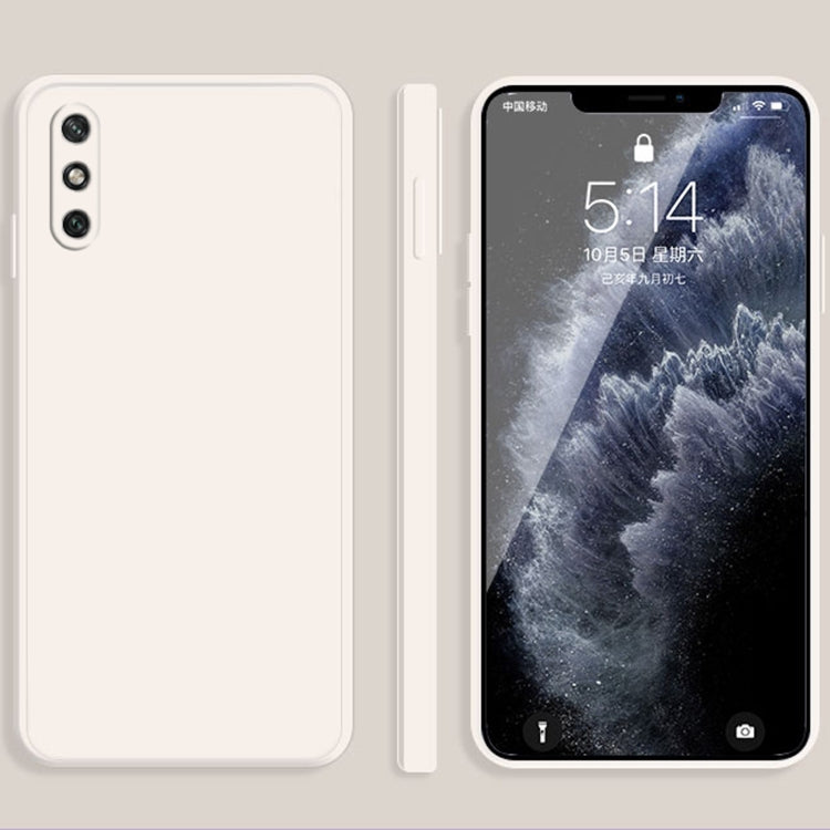 Custodia protettiva a copertura totale antigoccia in silicone liquido imitazione tinta unita, For Huawei Enjoy 9 Plus, For Huawei Enjoy 10e