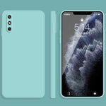 Custodia protettiva a copertura totale antigoccia in silicone liquido imitazione tinta unita, For Huawei Enjoy 9 Plus, For Huawei Enjoy 10e
