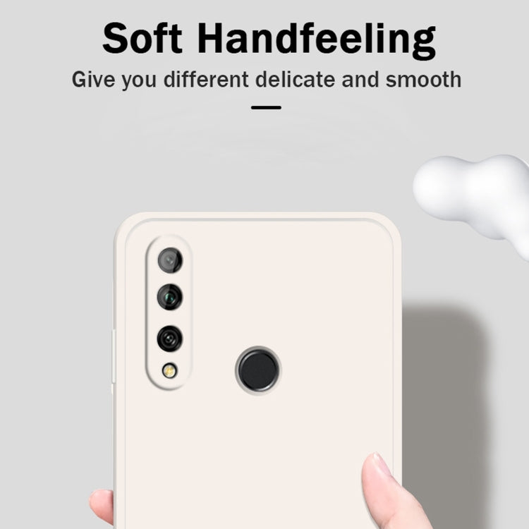 Custodia protettiva a copertura totale antigoccia in silicone liquido imitazione tinta unita, For Huawei Enjoy 10 Plus, For Huawei Enjoy 10s