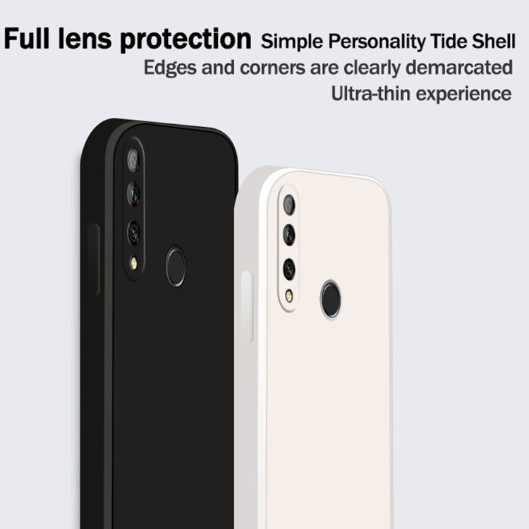 Custodia protettiva a copertura totale antigoccia in silicone liquido imitazione tinta unita, For Huawei Enjoy 10 Plus, For Huawei Enjoy 10s